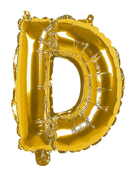 Foil balloon letter D gold 36 cm
