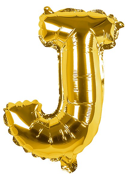 Foil balloon letter J gold 36 cm