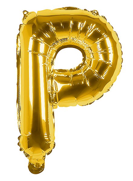 Foil balloon letter P gold 36 cm