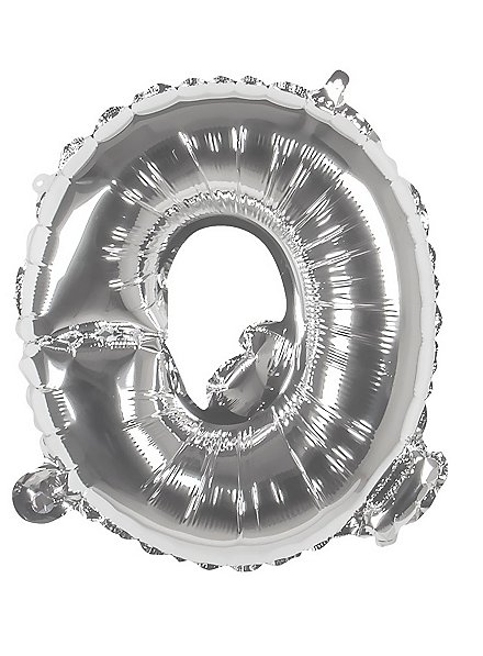 Foil balloon letter Q silver 36 cm