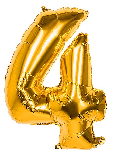 Foil balloon number 4 gold 86 cm