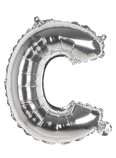 Folieballon letter C zilver 36 cm