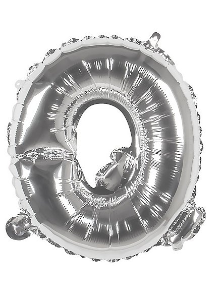 Folieballon letter Q zilver 36 cm