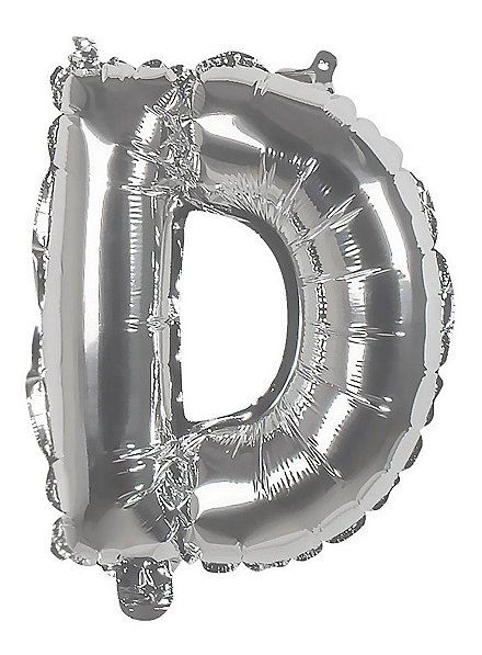 Folienballon Buchstabe D silber 36 cm