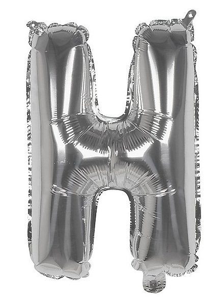 Folienballon Buchstabe H silber 36 cm