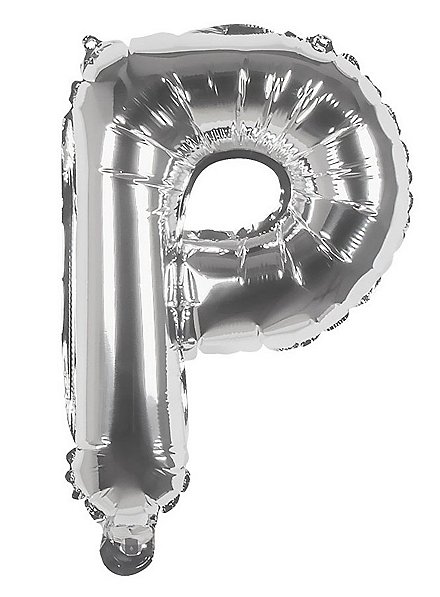 Folienballon Buchstabe P silber 36 cm