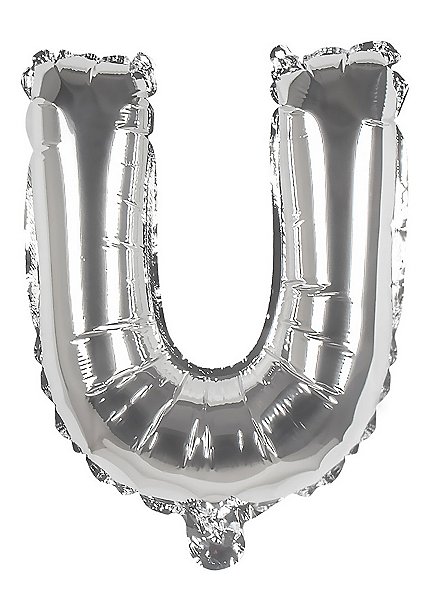 Folienballon Buchstabe U silber 36 cm