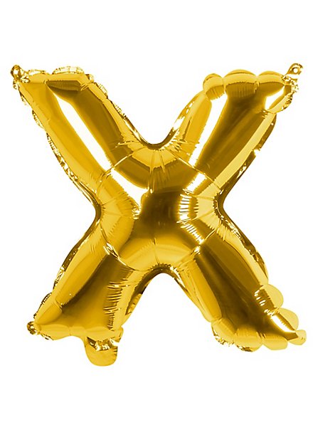 Folienballon Buchstabe X gold 36 cm