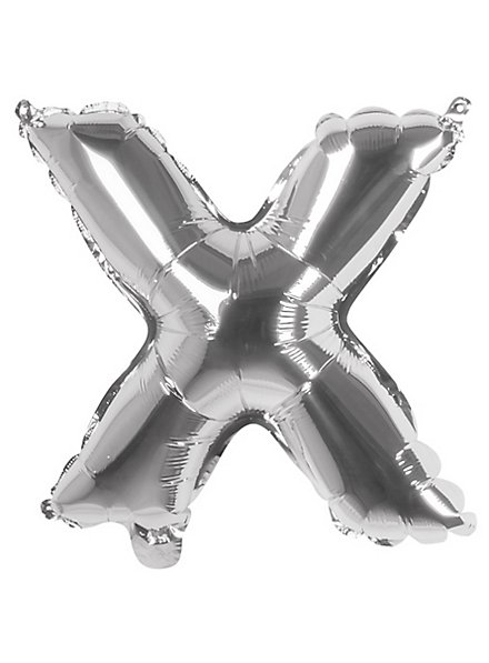 Folienballon Buchstabe X silber 36 cm