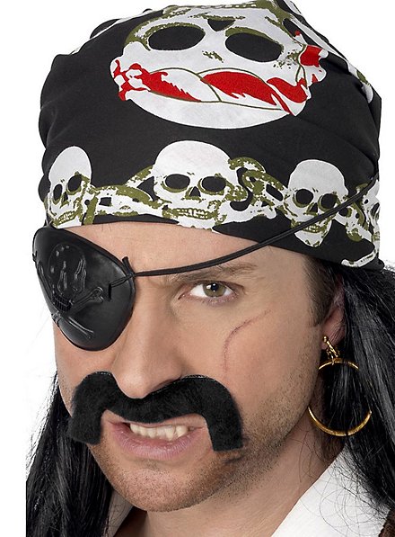 Bandana Teschio Pirata 55x55cm - Foulard Carnevale Halloween, Accessorio Costume, Teschio Skull - Foto 9
