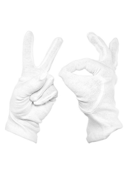 Gants en coton pour enfants blanc