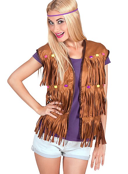 Gilet à franges hippie