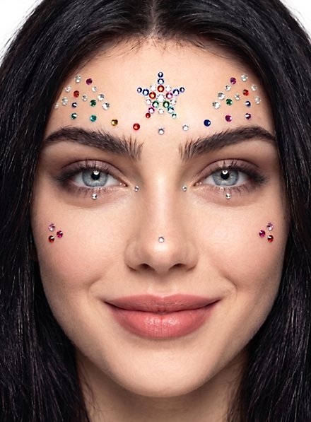 Glitter stones for the face to stick on colorful