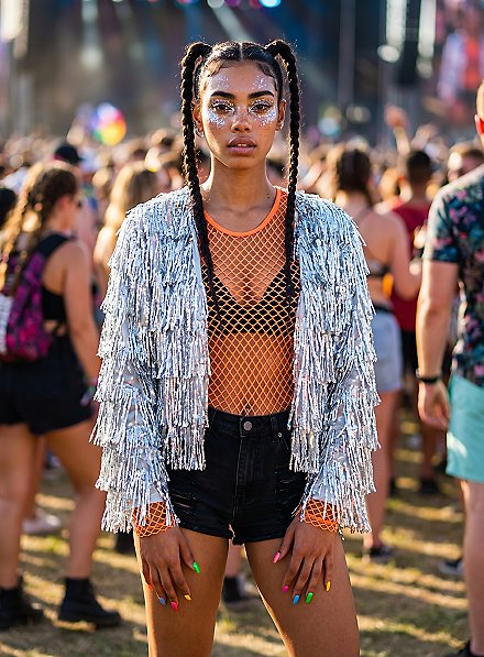 Glitzer Festivaljacke silber