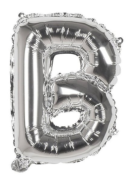 Globo de Foil Letra B Plateado 36 cm