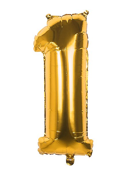 Globo De Foil Número 1 Dorado 86 Cm