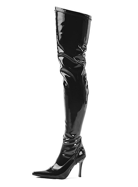 Glossy Over-the-Knee Boots