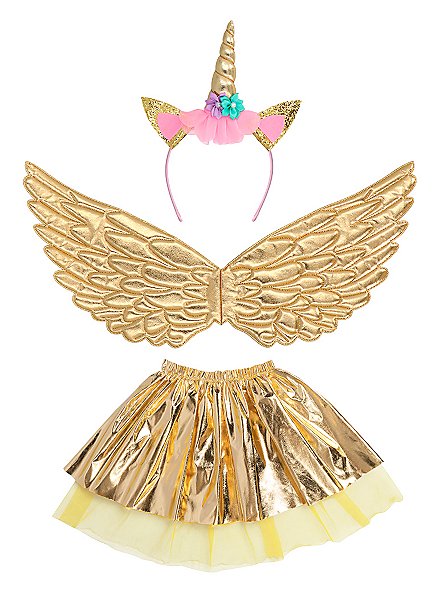 Golden unicorn accessory set for kids