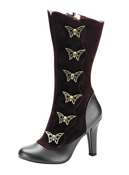 Gothic Butterfly Boots brown 