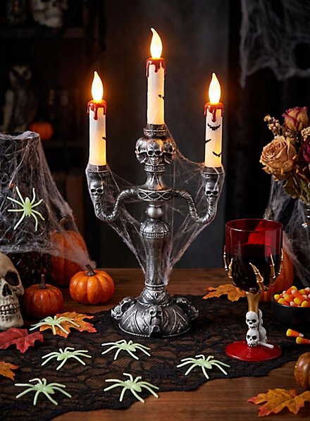 Gothic LED Kerzenständer Halloween Deko