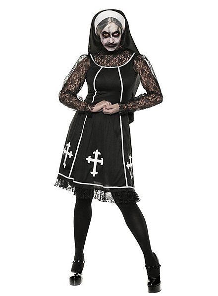 Nonne Damenkostüm Von HENBRANDT - Habit Mit Kragen, Kopfbedeckung & Gürtel, Übergröße