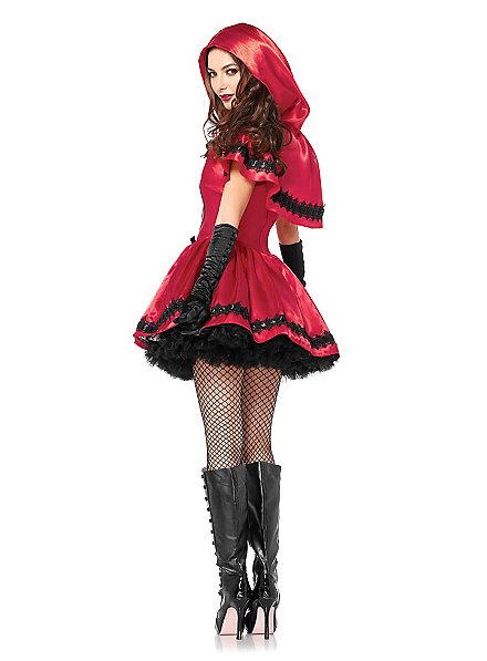 Rotkäppchen Kostüm mit Korsage Umhang Schürze Damenkostüm Fasching Halloween 
