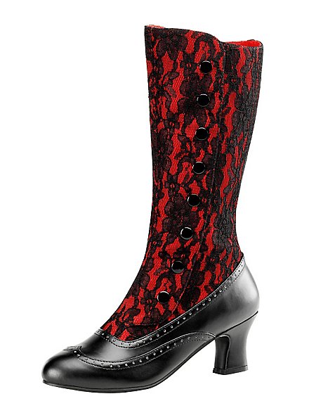 Gothic Stiefel rot