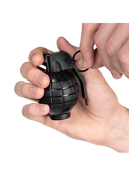 Granata a mano giocattolo nera granata LARP, manichino