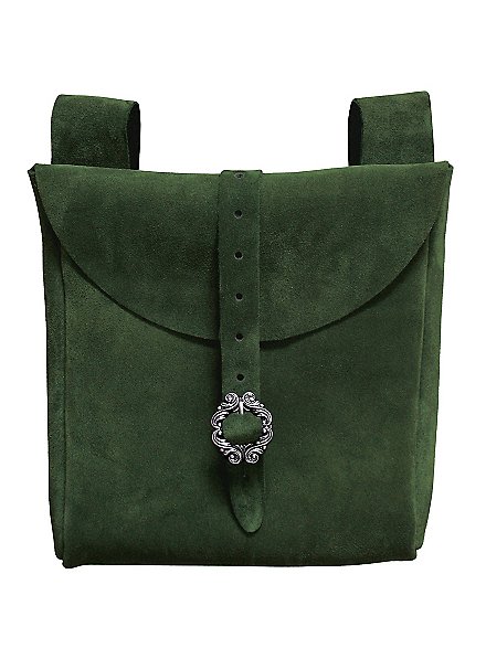 Grande sacoche de ceinture en daim vert