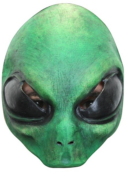 Green alien half mask for children