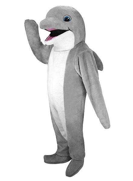 Grey Dolphin Mascot