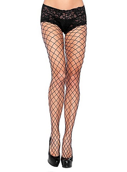 Grobmaschige Netzstrumpfhose schwarz