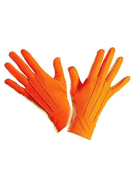 Guantes De Tela Naranjas