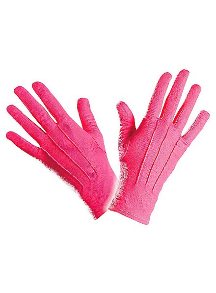 Guantes De Tela Rosa