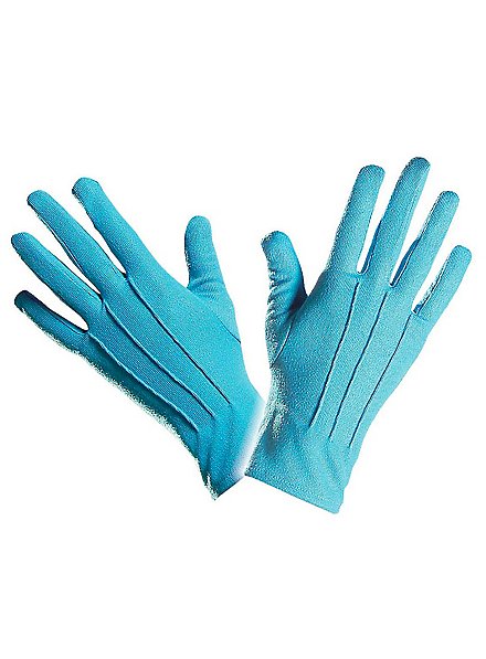 Guantes De Tela Turquesa