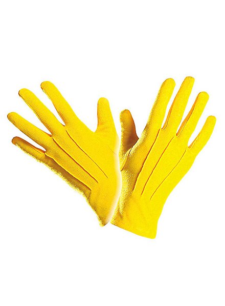 Guanti in tessuto giallo