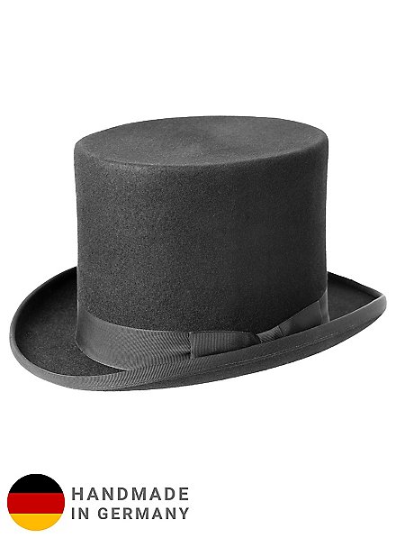 Hair Felt Top Hat black 15 cm