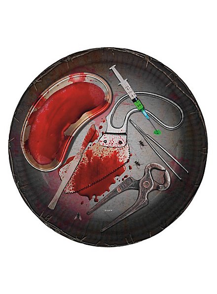 Halloween horror party paper plates 8 pieces