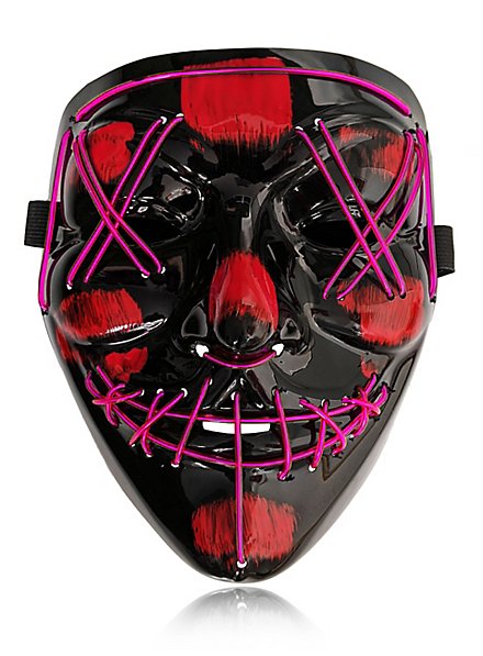 Halloween LED Maske pink