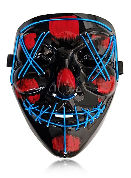 Halloween LED masker blauw