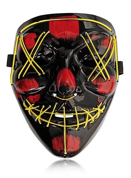 Halloween LED masker geel