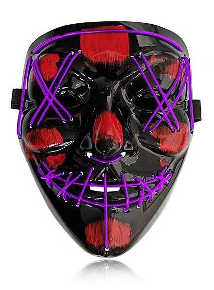 Halloween LED masker paars