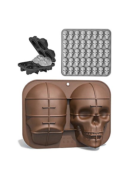 Moule En Silicone Tête De Mort Halloween - Pour Pâtisserie, Chocolat, Résine, Savon, Décoration, 12,6x8,5 Cm
