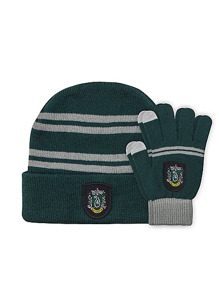 Harry Potter - Børne Hue & Handsker Sæt Slytherin