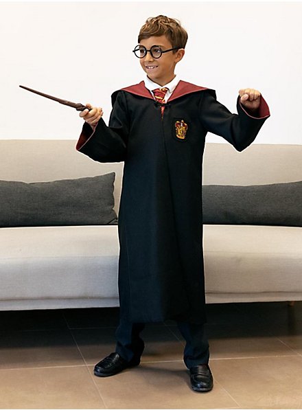 Costume Harry Potter Bambino - Completo 3 Pezzi Con Bacchetta, Occhiali E Mantello, Nuovo Con Etichette - 3