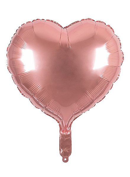 Hart folieballon rosé
