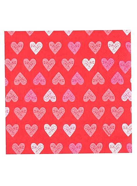 Heart napkins 12 pieces