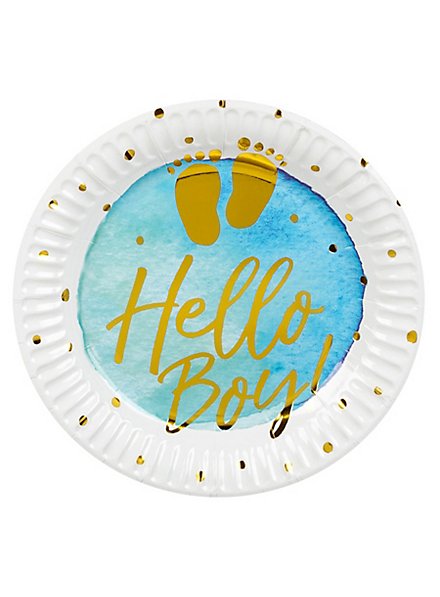Hello Boy! Paptallerkener 6 Stk