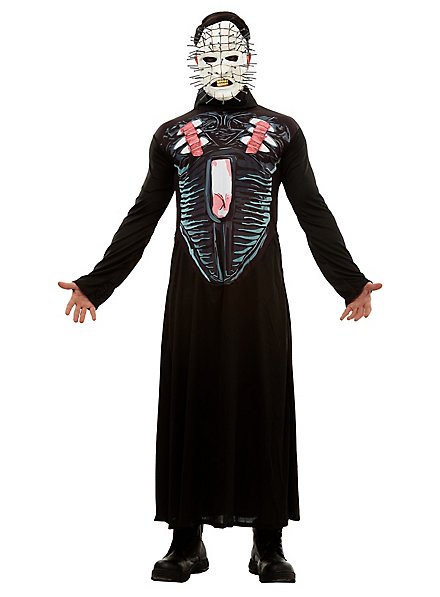 Smiffy‘s Pinhead Kostüm Herren – Hellraiser Tunika Mit Maske, Größe M, Grusel-Party