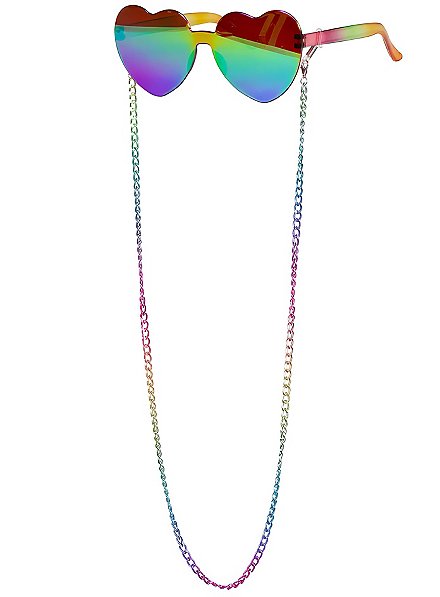 Herzbrille regenbogenfarben